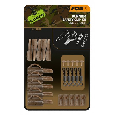 Набор аксессуаров для скользящей оснастки Fox (Фокс) - Edges Camo Running Safety Clip Kit, 5 шт Артикул: CAC803 Набор аксессуаров для скользящей оснастки Fox (Фокс) - Edges Camo Running Safety Clip Kit, 5 шт Артикул: CAC803