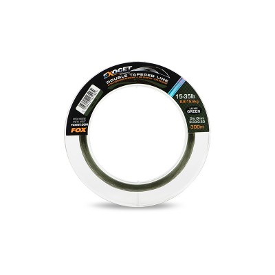Леска с шок-лидером Зеленая 0.26 - 0.50 мм Fox (Фокс) - Exocet Pro Double Tapered Mainline Green 10 - 35 lb, 300 м