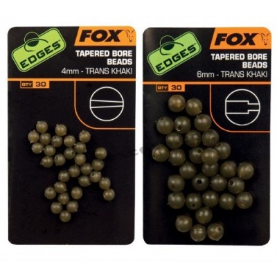 Стопорные бусины 6 мм Fox  - EDGES Tapered Bore Beads, 30 шт