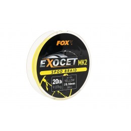 Плетенка для Спода 0.18 мм Желтая Fox  9.07 кг/20 lb, 300 