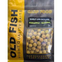 Бойлы тонущие OLD FISH BAITS - PINEAPPLE-BANANA 20mm