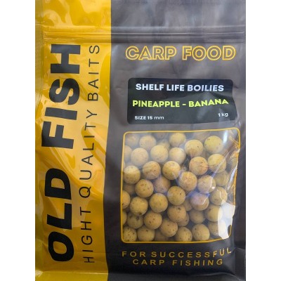 Бойлы тонущие OLD FISH BAITS - PINEAPPLE-BANANA 20mm