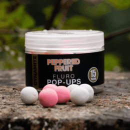 Dynamite Baits Peppered Fruit Fluro Pop Ups 15mm Dynamite Baits Peppered Fruit Fluro Pop Ups 15mm