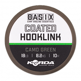 KORDA Поводковый материал Basix Coated Hooklink 18lb 10м 