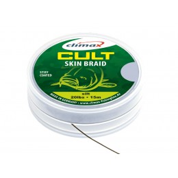 Поводковый материал в оплетке Climax CULT Skin Braid 20lb green mat finish Поводковый материал в оплетке Climax CULT Skin Braid 20lb green mat finish