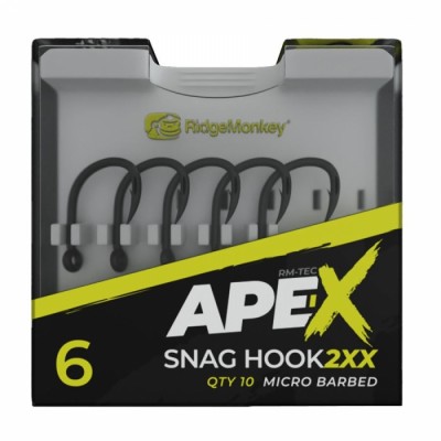 Ridge Monkey Ape-X Snag Hook 2XX Barbed Ridge Monkey Ape-X Snag Hook 2XX Barbed