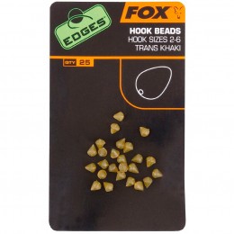 Стопор на крючок Fox (Фокс) - EDGES Hook Bead Khaki, Размер крючка 2-6, 25 шт