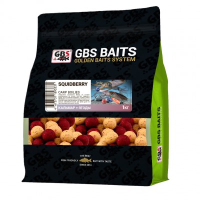 Бойлы GBS прикормочные Squidberry Кальмар Ягоды 20мм 1кг Бойлы GBS прикормочные Squidberry Кальмар Ягоды 20мм 1кг