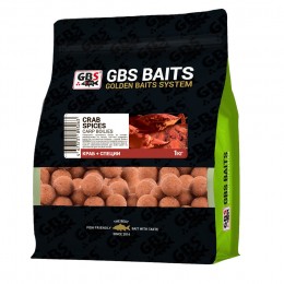 Бойлы GBS прикормочные Crab Spice Краб Специи 20мм 1кг Бойлы GBS прикормочные Crab Spice Краб Специи 20мм 1кг