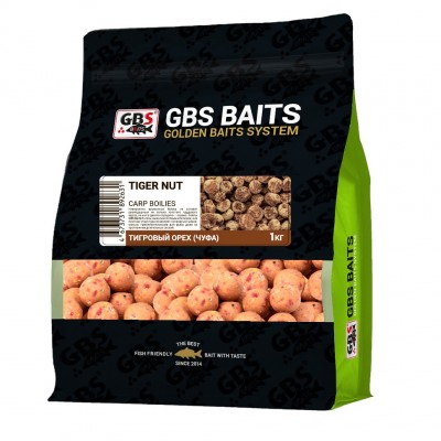 Бойлы GBS прикормочные Tiger Nut Тигровый орех 20мм 1кг Бойлы GBS прикормочные Tiger Nut Тигровый орех 20мм 1кг