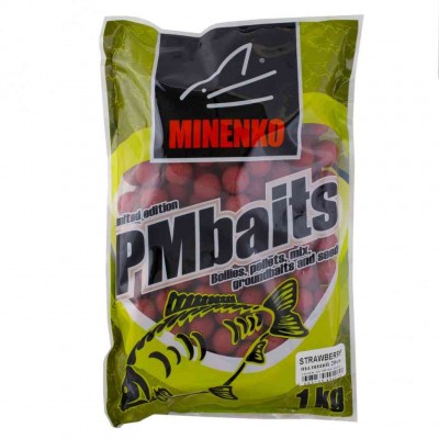 Бойлы пылящие MINENKO Strawberry 24мм (1кг) Бойлы пылящие MINENKO Strawberry 24мм (1кг)