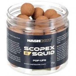 Бойлы плавающие Nash Scopex Squid Pop Ups коричневые 15mm Бойлы плавающие Nash Scopex Squid Pop Ups коричневые 15mm