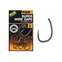 Крючки карповые с загнутым жалом Fox  - Edges Armapoint Super Wide Gape , Размер 4 Крючки карповые с загнутым жалом Fox  - Edges Armapoint Super Wide Gape , Размер 4