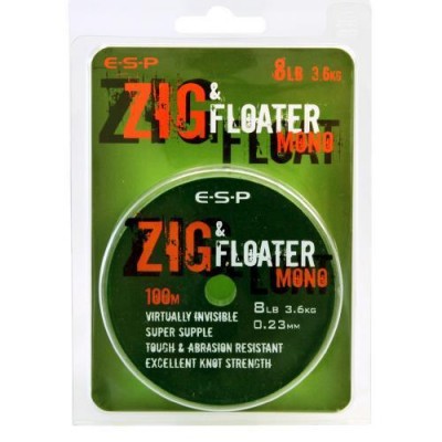 Леска нейтральной плавучести 0.26 мм ESP (ЕСП) - Zig & Floater Mono Clear 4.54 кг / 10 lb, 100 м