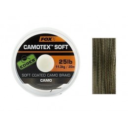 Мягкий поводковый материал в оплётке Fox Edges Camotex Soft 25m
