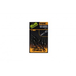 Вертлюг быстросъемный с кольцом для оснастки Вертолет Fox (Фокс) - Edges Kwik Change Heli Swivels, Размер 7, 10 шт