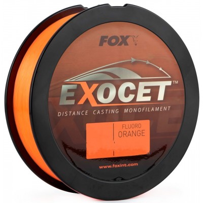 Леска  карповая 0.26 мм Флюро-Оранжевая Fox - Exocet  10lb / 4.9 кг, 1000 м