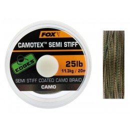 Поводковый материал в оплетке средней жесткости Камуфляжный Fox - EDGES Camotex Semi Stiff Camo 9.1 кг / 20lb, 20 м Поводковый материал в оплетке средней жесткости Камуфляжный Fox - EDGES Camotex Semi Stiff Camo 9.1 кг / 20lb, 20 м
