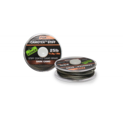Поводковый материал FOX Camotex Dark Stiff 25lb 20m