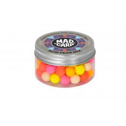 Бойлы плавающие Mad Carp Baits ACID PEAR Pop-Ups COLOR MIX (Кислая груша) набор бойлов разного цвета 10 мм Бойлы плавающие Mad Carp Baits ACID PEAR Pop-Ups COLOR MIX (Кислая груша) набор бойлов разного цвета 10 мм