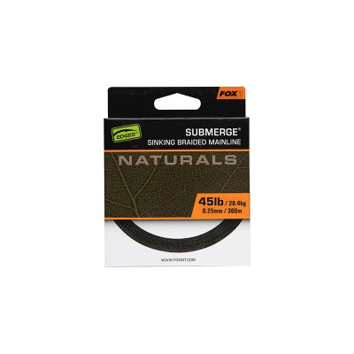 FOX EDGES™ NATURALS SUBMERGE BRAID 0.25mm 45lb/20.4kg 300 метров плетеный шнур