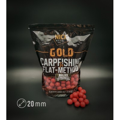 Бойлы прикормочные NICK BAITS GOLD FISHFRUITS 20 мм (Слива-Вишня)