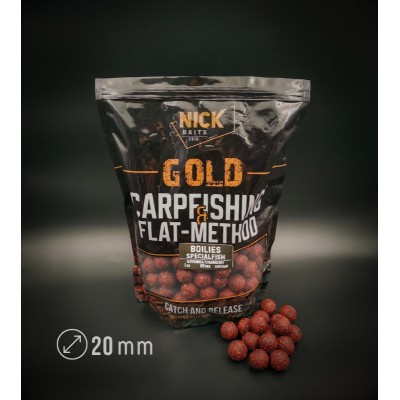 Бойлы прикормочные NICK BAITS GOLD SPECIALFISH 20 мм (Клубника)