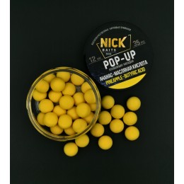 Насадки NICK BAITS POP-UP 12 мм (Ананас-Масляная кислота) Насадки NICK BAITS POP-UP 12 мм (Ананас-Масляная кислота)