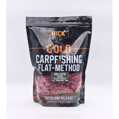 Пеллетс NICK BAITS промасленный (Клубника/Strawberry), 1 кг 10mm