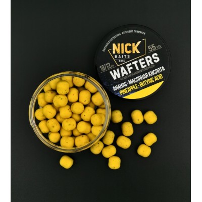 Насадки NICK BAITS WAFTERS 10/12 мм (Ананас-Масляная кислота)
