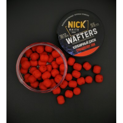 Насадки NICK BAITS WAFTERS 10/12 мм (Клубничный джем)