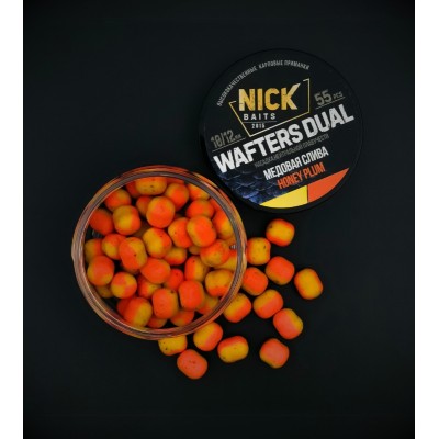 Насадки NICK BAITS WAFTERS DUAL 10/12 мм (Медовая слива)